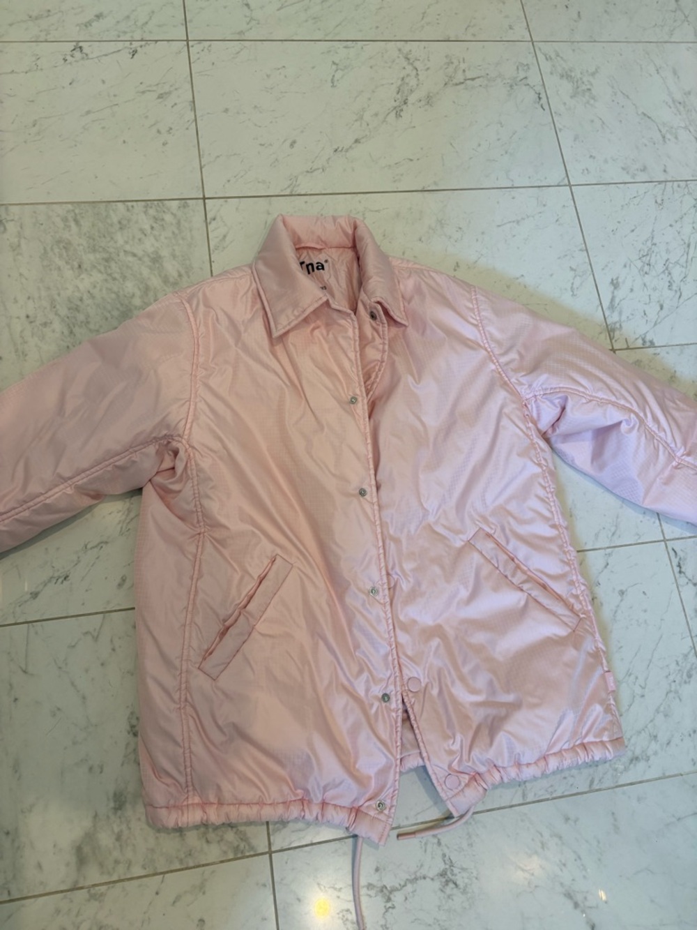 TNA Light Pink Coaches Puffer Jacket